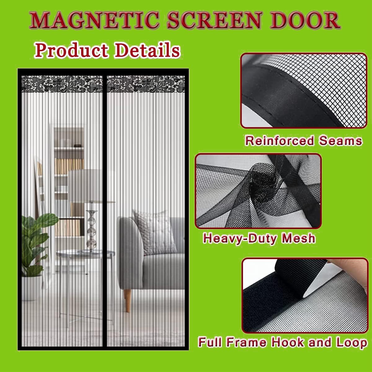 Magnet-Fliegengitter Für Balkontür – 110x225 Cm, Selbstschließend, Montage Mit Klettband Ohne Bohren
