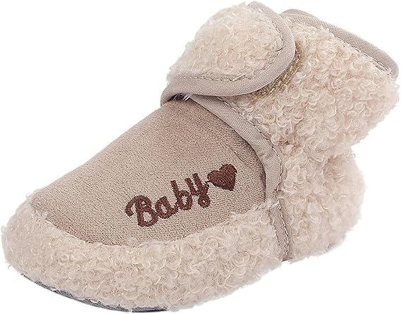 XIATANG Baby,Shoes,Baby Girls,First Walking Shoes XIATANG Boys Girls Soft Plush Warm Baby Cotton Boots Snow Shoes Infant First Walkers Baby Shoes Boys Shoes 0-18 Months (Beige, 6-12 Months)