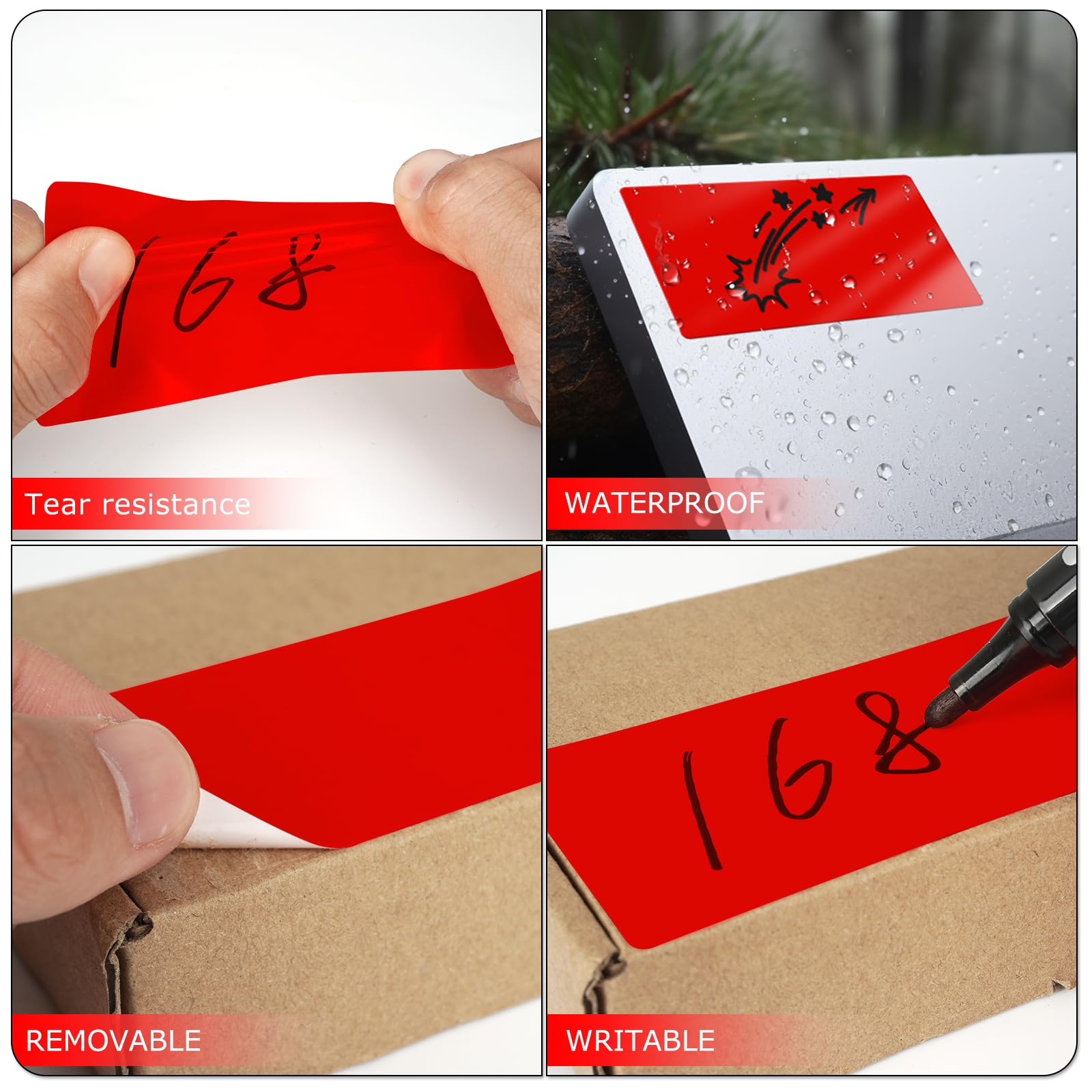 240 Pezzi - 50mm Etichette Adesive Bollini Colorati Rotonde Grandi - Rossi - Foto 3