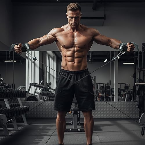 Miniatura 6 de Correas de levantamiento antideslizantes para levantamiento de pesas, doble anillo en D para peso muerto, dominadas, entrenamiento de máquina de