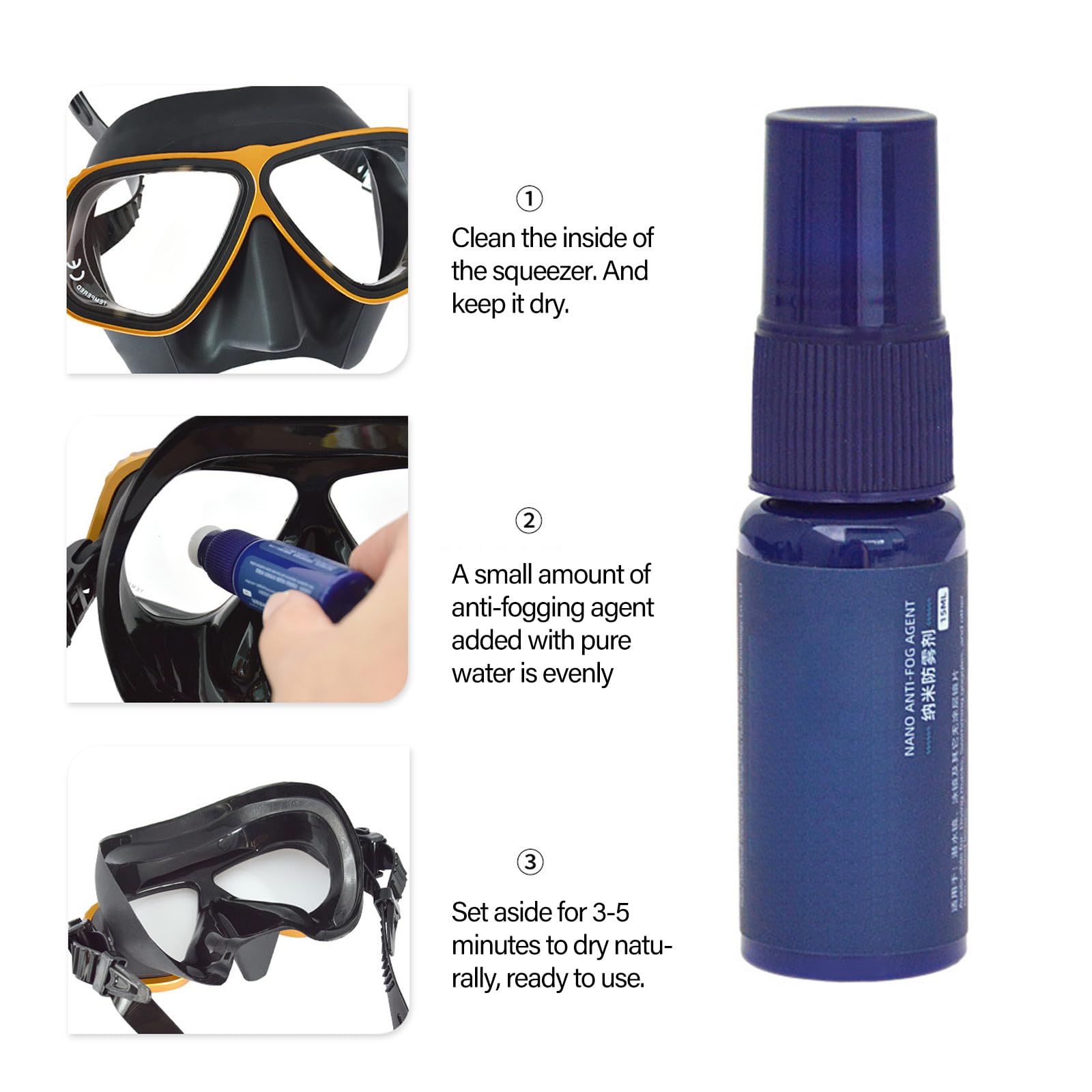 PATOFIN Sprays for Swim Goggles Sprays Defogger Sprays for Glasses Antimist Sprays for Glasses