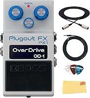 Vista 20 de Boss Paquete de distorsión DS-1 con cable de instrumento Gearlux, cable de conexión, púas y paño de pulido de Austin Bazaar