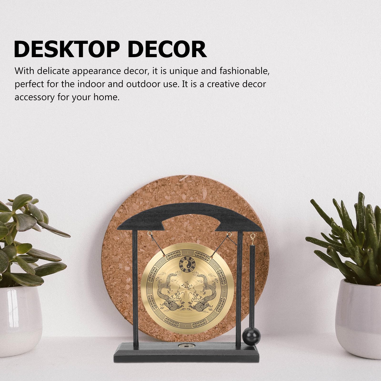 BESPORTBLE 3 Stück Vintage Doppeldrache Kupfergong Ornament für Zuhause