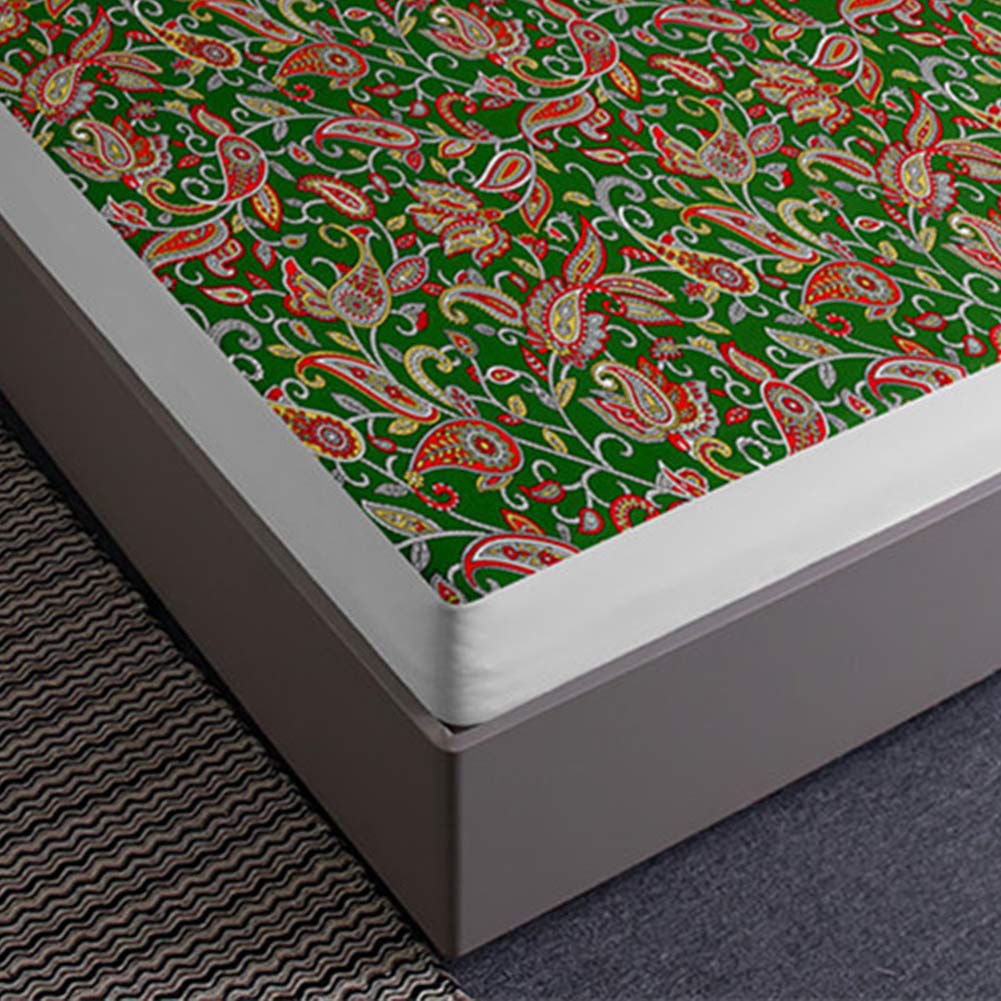 Drap housse 180x200 rétro style bohème pour sublimer la décoration d'une chambre parentale