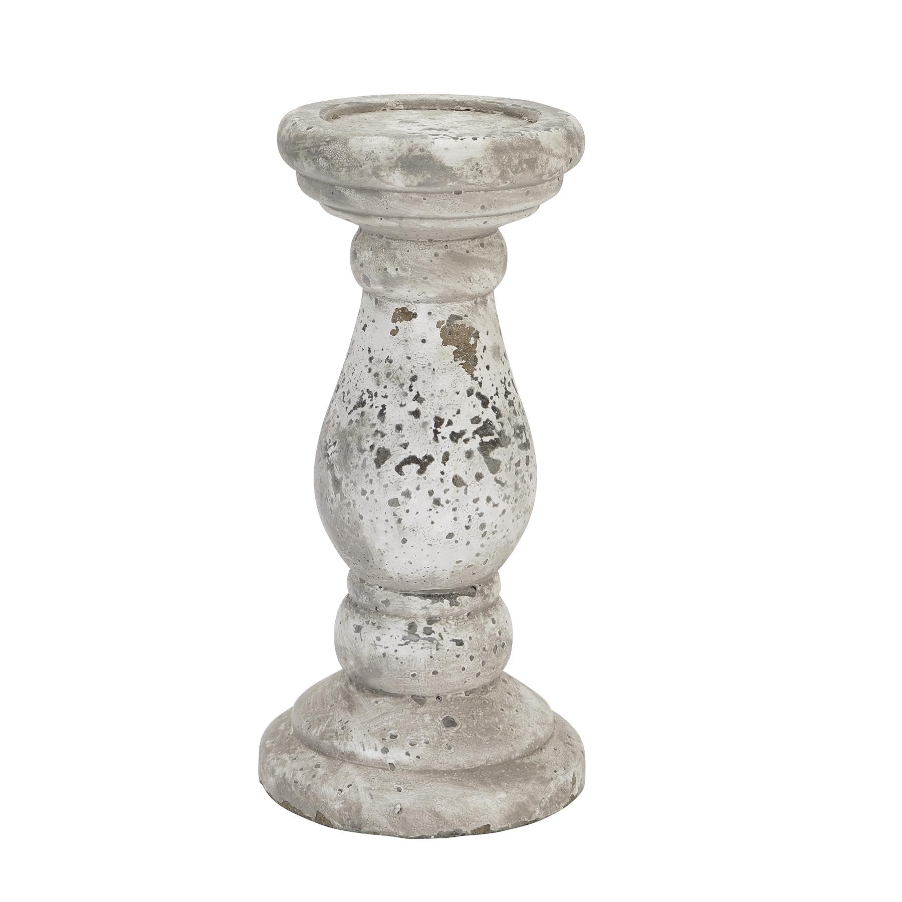 Hill Interiors Ceramic Stone Effect Candle Holder (One Size) (Stone)