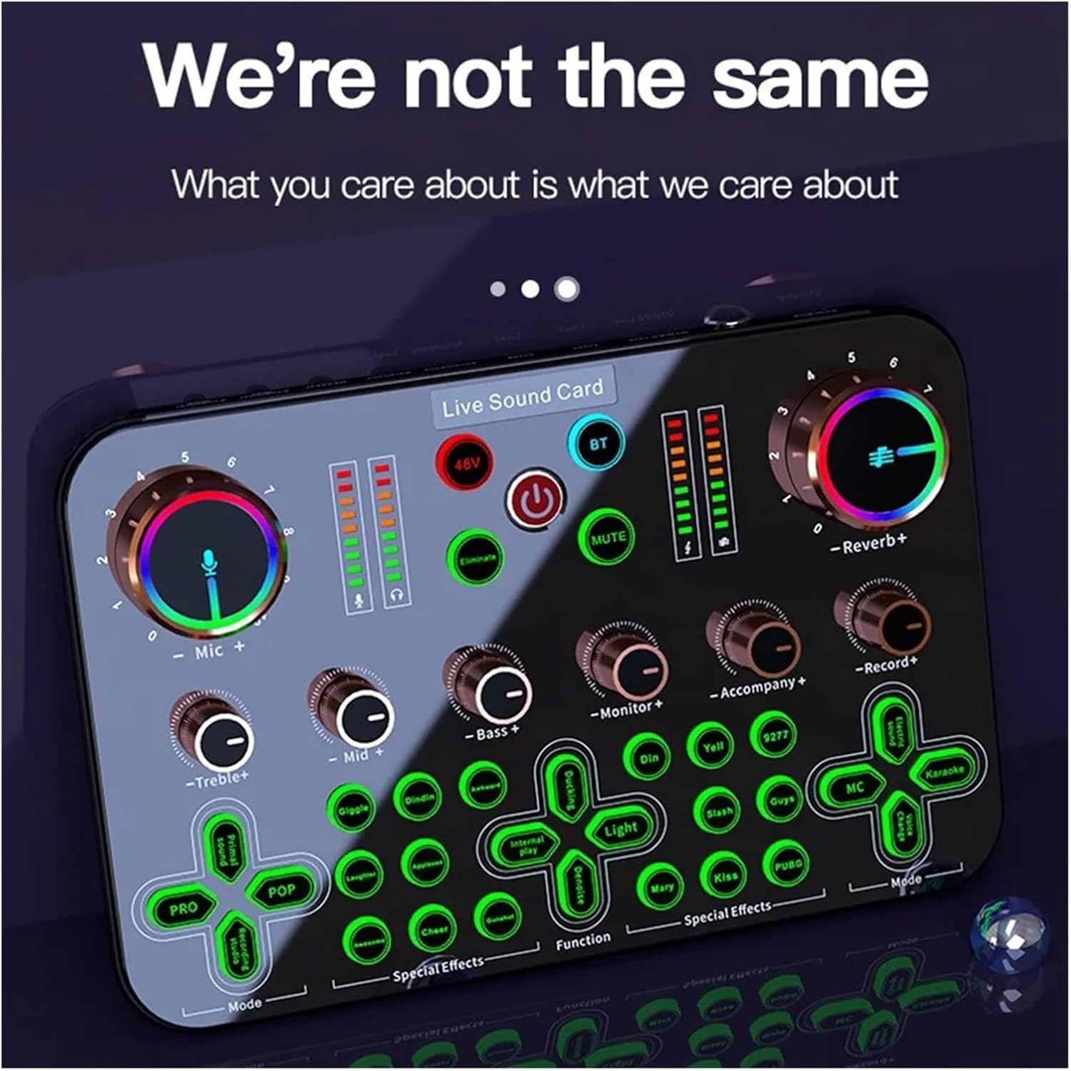 K600 Audio Mixer Individual +48V Phantom Power 99 DSP Effects Play Record Sound Table Computer Play Record Mixing Console