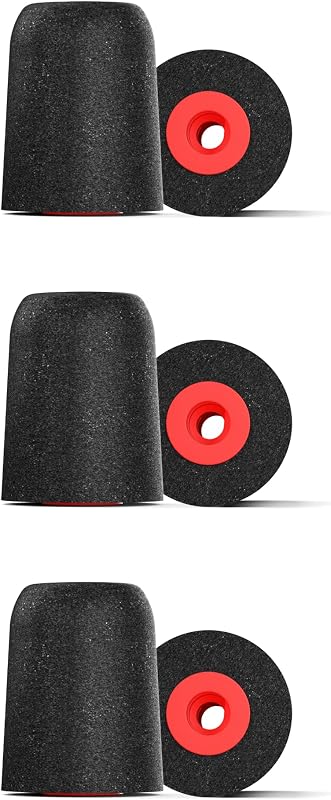 Comply P-Series Memory Foam Replacement Ear Tips, Black, Medium (3 Pairs) | For Etymotic, NuForce, ISOtunes PRO, Q-Jays, & More, Superior Noise Isolation, Ultimate Comfort, Secure Fit