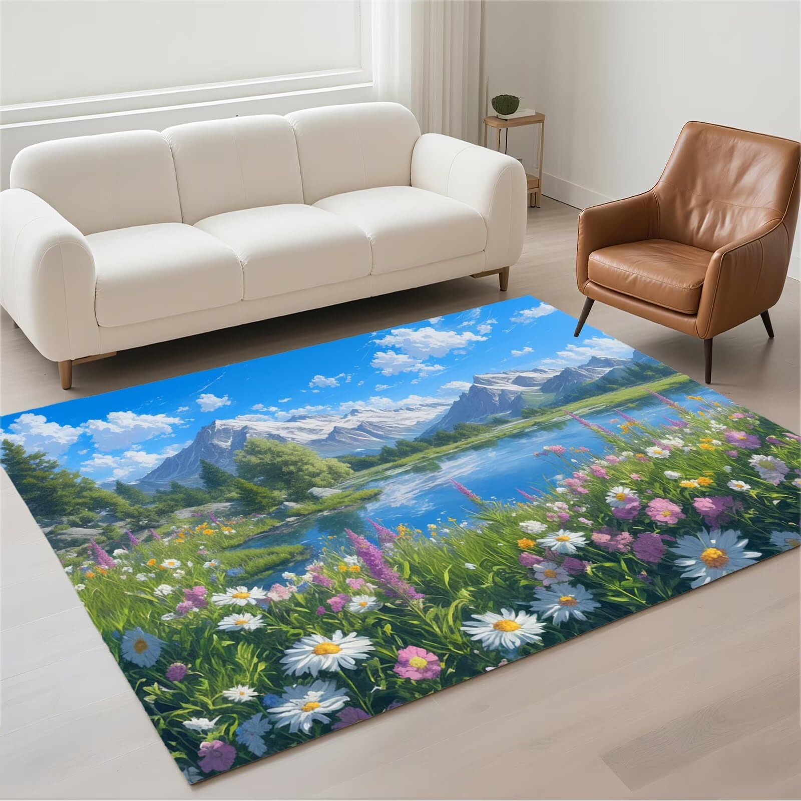 Tapis de chambre lavable résistant aux glissades pour sécuriser les petits espaces