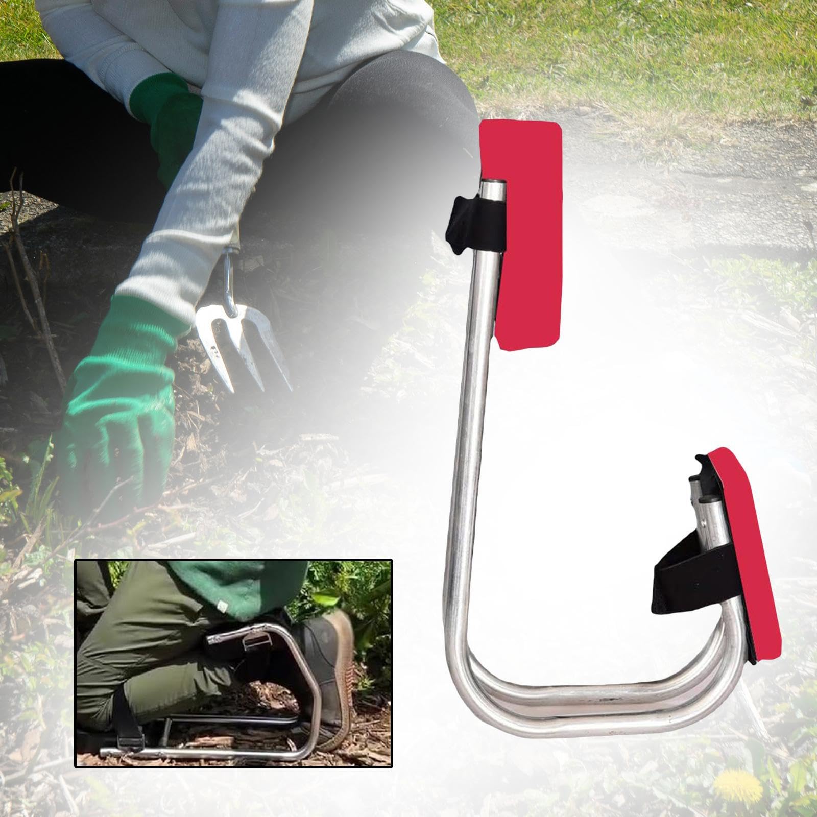 Cuscino per Ginocchia agricolo, Attrezzatura da Giardinaggio, Supporto Comodo, Portatile, Eccellente per Agricoltori e giardinieri, Protezione per Ginocchia, Supporto per