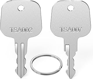 Key for TSA, 2PCS 007 002 Luggage Keys Compatible with Luggage Suitcase Password Locks Silver