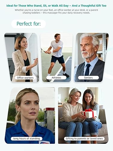 Miniatura 6 de Masajeador de piernas para circulación y alivio del dolor, drenaje linfático y soporte de venas varicosas, masajeador de pantorrillas, pies y