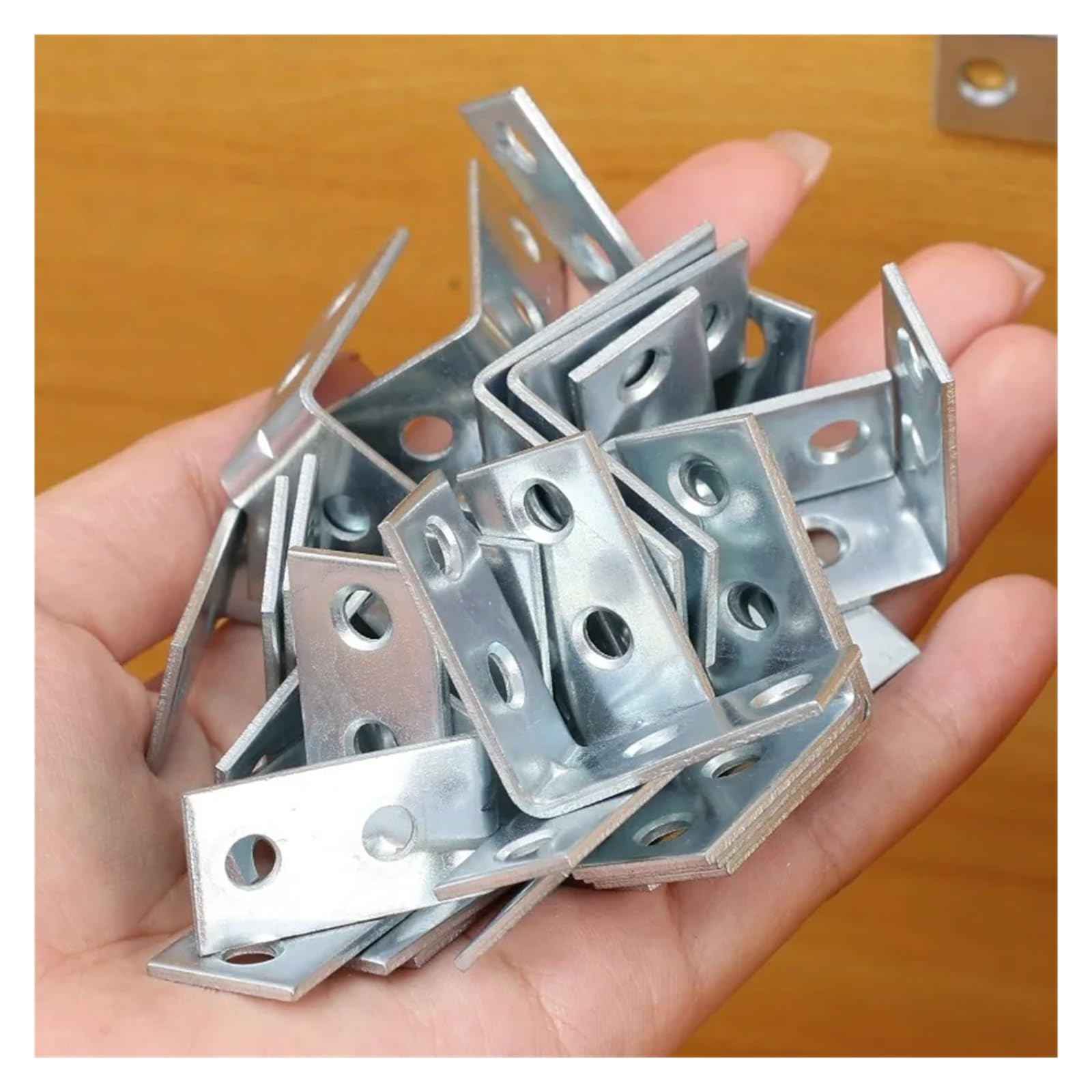L-förmige Eckwinkel for Möbel, Regalträger, Metallstrebe, robuste Wandhalterung, rechtwinklige Befestigung Geeignet zur Möbelbefestigung(30pcs)
