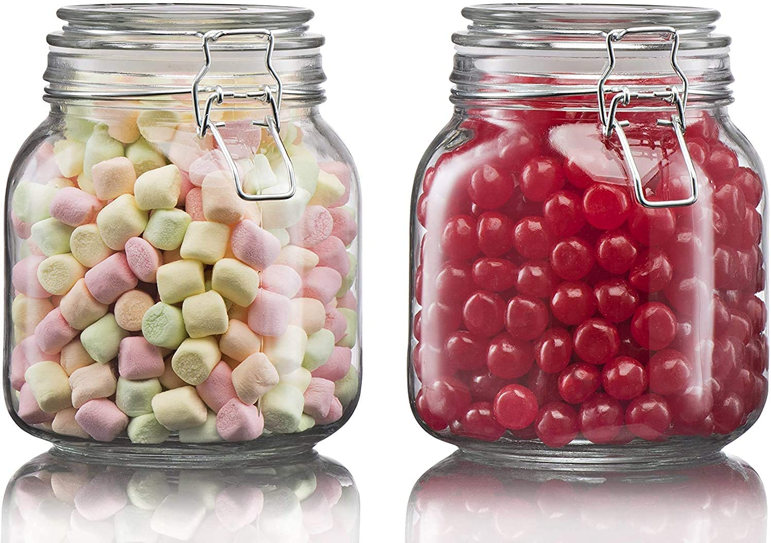 Buy Prabhu Grocers Air Tight Glass Storage Jar Set of 2 Pcs