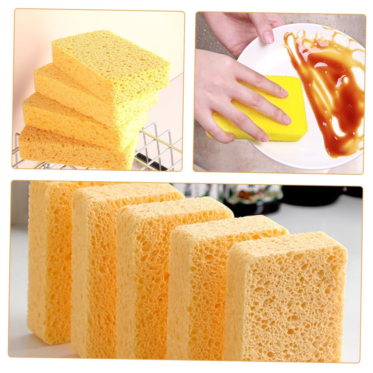 Cabilock 18piezas Esponjas De Limpieza para Cocina Esponjas Multiusos para Lavar Platos Fregaderos y Utensilios Material Resistente y Duradero para Uso Diario Hogar