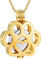 Vista 42 de Oinsi Joyería de Cremación de Mascotas Para Cenizas Para Perro/Gato con Forma de Pata de Acero Inoxidable Medallón Conmemorativo Collar de Urna Mini