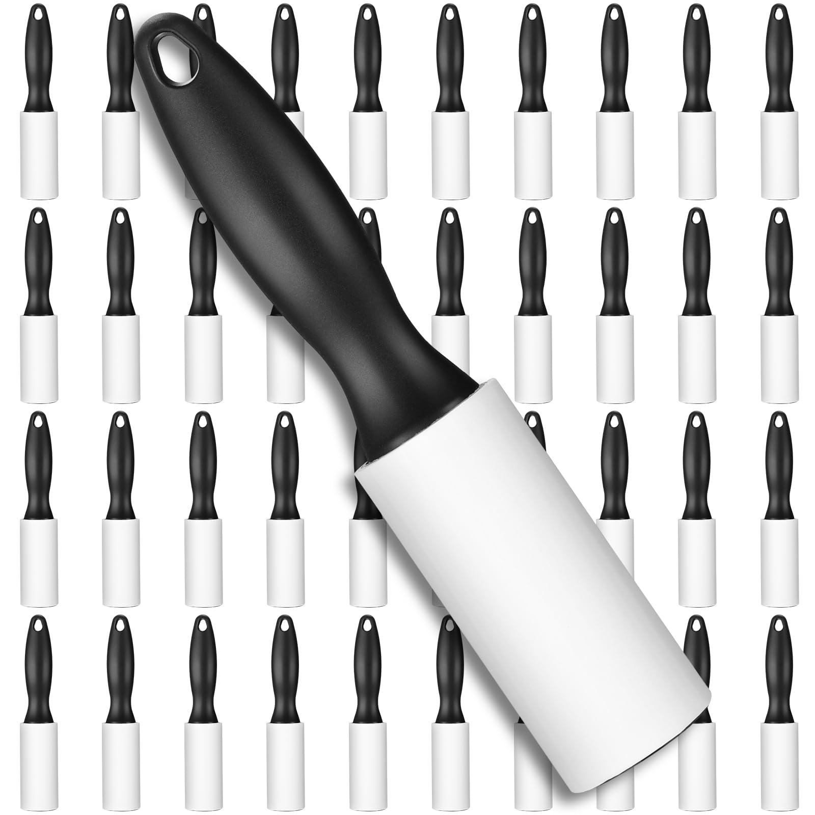 40 Pack Mini Lint Rollers 1200 Sheets Travel Size Lint Removers Portable Lint Roller for Clothes Pet Hair Furniture Couch Carpet Car Seats(Black, Normal Size, 8.85x 1.77 Inches)