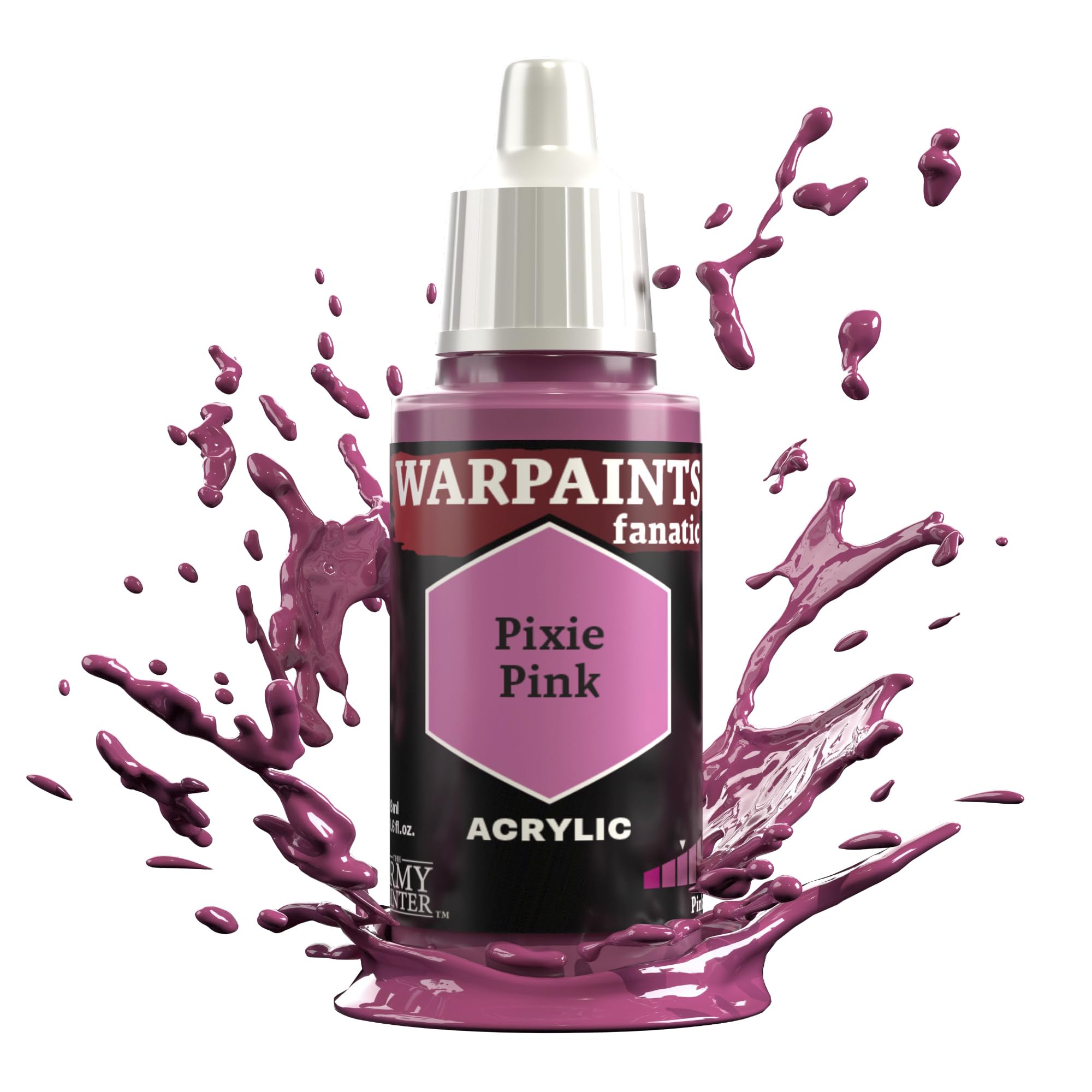 The Army Painter, Warpaints Fanatic Pixie Pink Single Acrylics, Miniature Hobby Painting, Quality Paint for Miniature Wargaming