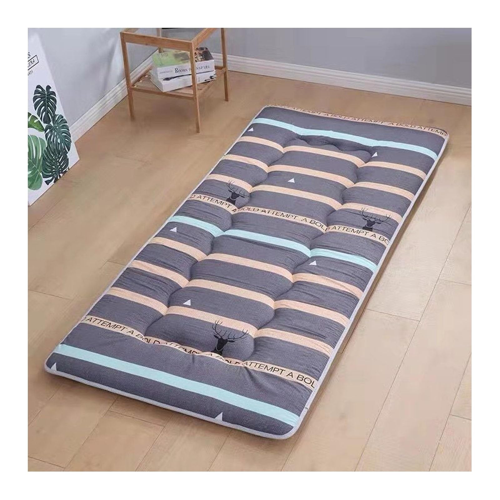 Materac Futon japoński 4 cm gruby, składany, mata do spania tatami, przenośna, zwijana, dla dorosłych, dla dorosłych, miękka bawełna, dywan podłogowy, pojedyncze