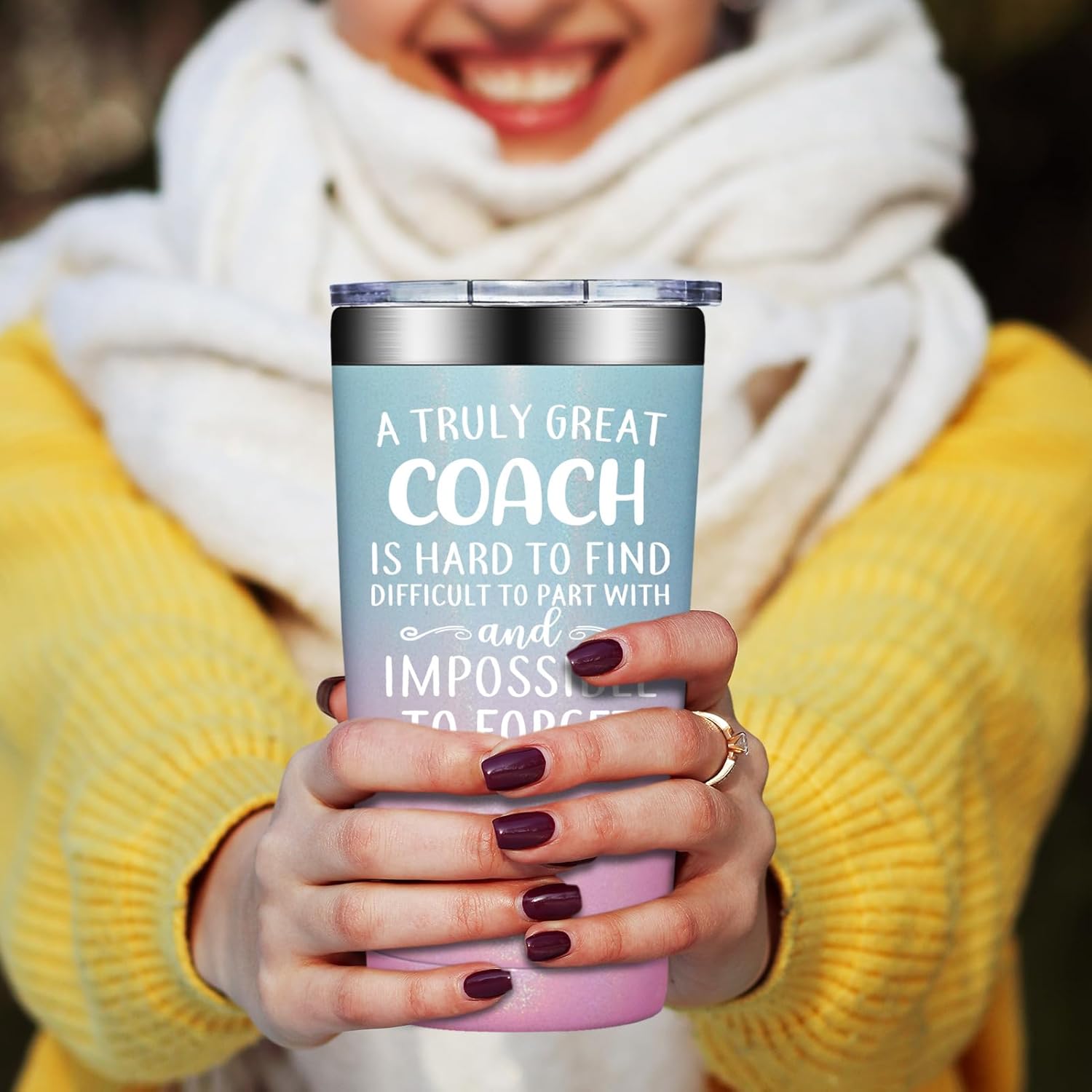 Coach Gifts for Men - Baseball, Soccer Coach Gift - Christmas Cheer Coaches Gifts - Football, Basketball, Swim Coaches Appreciation Gift - Tumbler 20oz