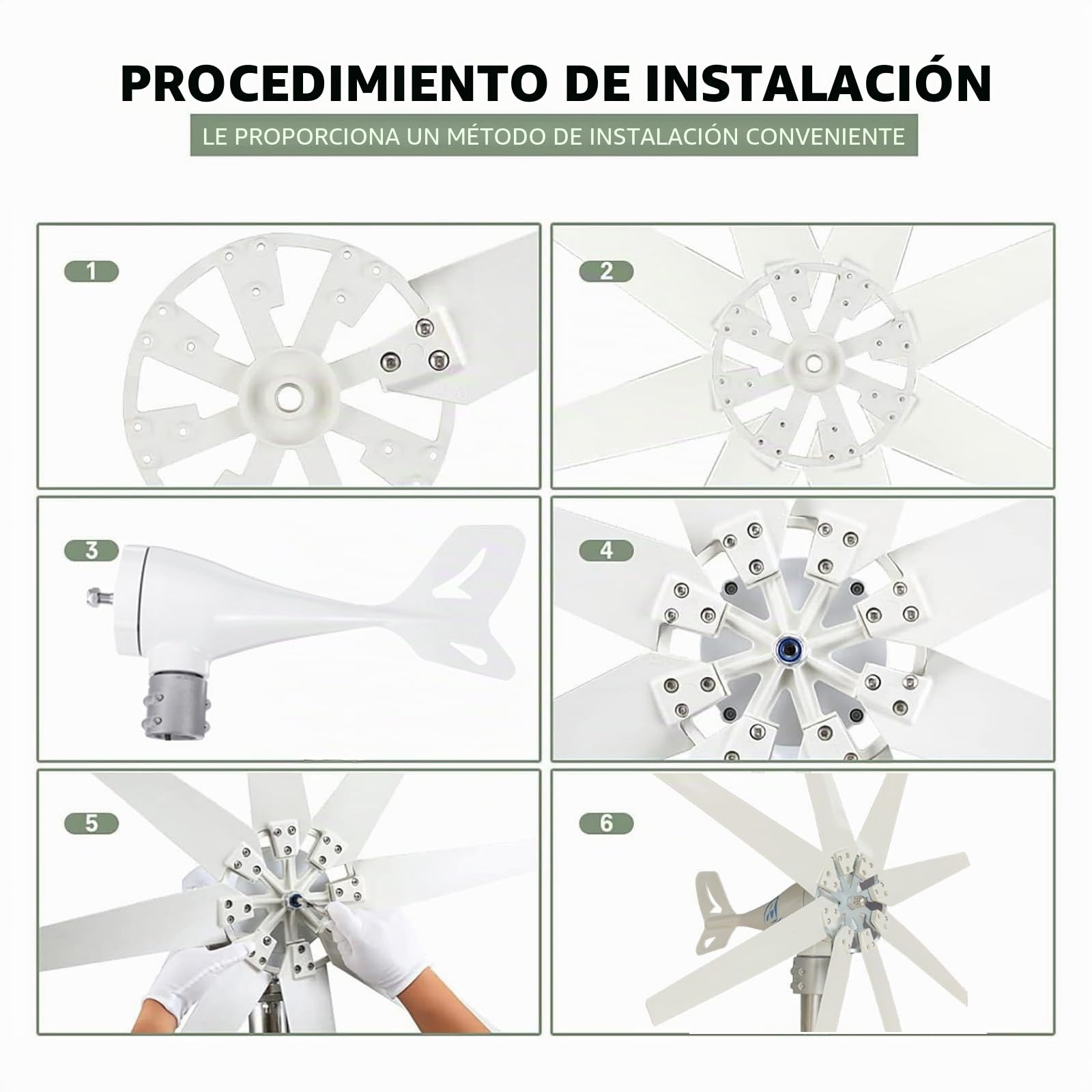 Generador de Turbina Eólica de 14000W, Generador de Molino de Viento de 8 Aspas, Generador de Imán Permanente de CA Trifásico, Generador de Turbina Pequeña para El Hogar,220V
