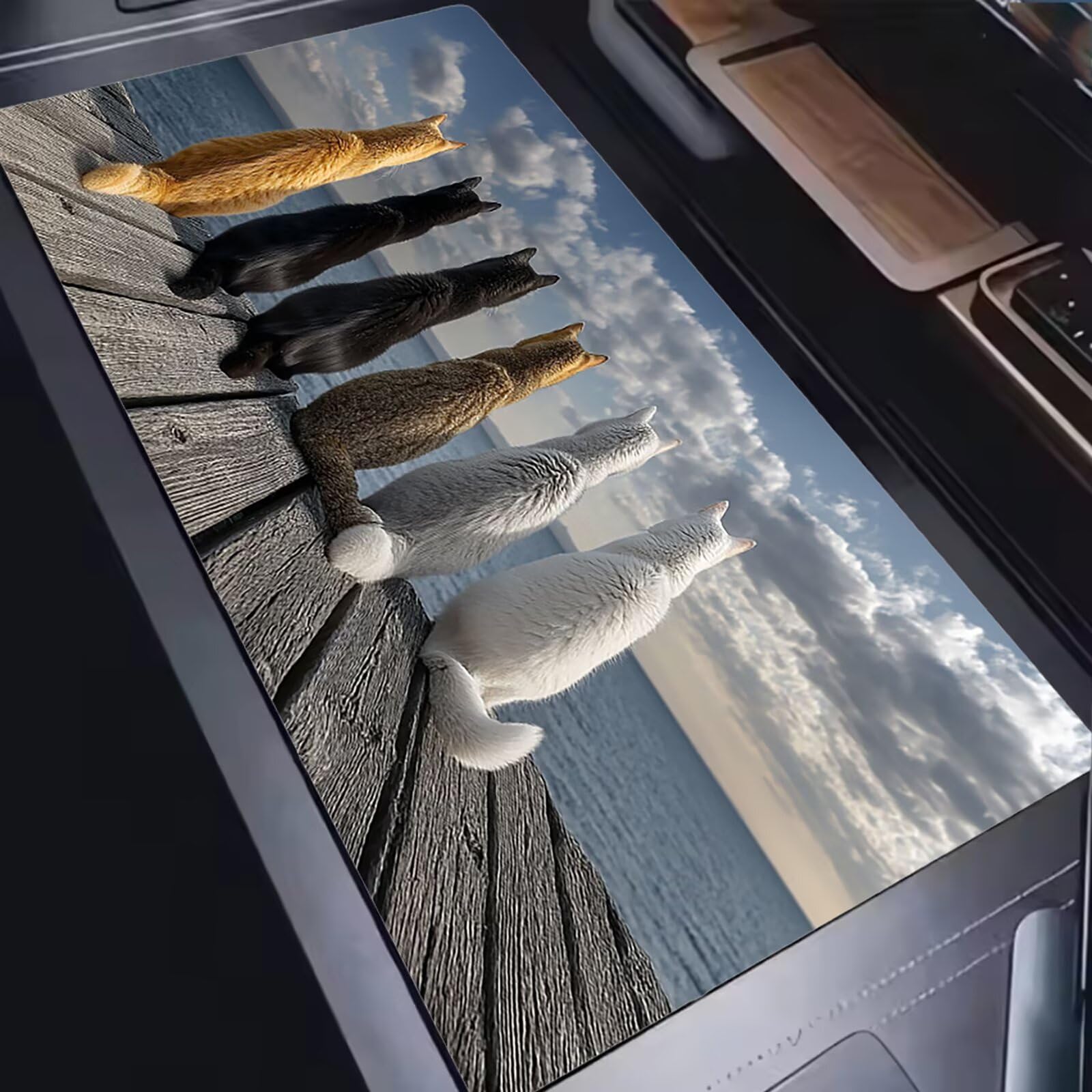Podkładka pod mysz 1200 x 600 mm Podkładka pod mysz dla graczy, podkładka pod mysz na biurko bardzo cienka antypoślizgowa gumowa podstawa zmywalna ulepszona prędkość PC, komputer, rozmowa z widokiem