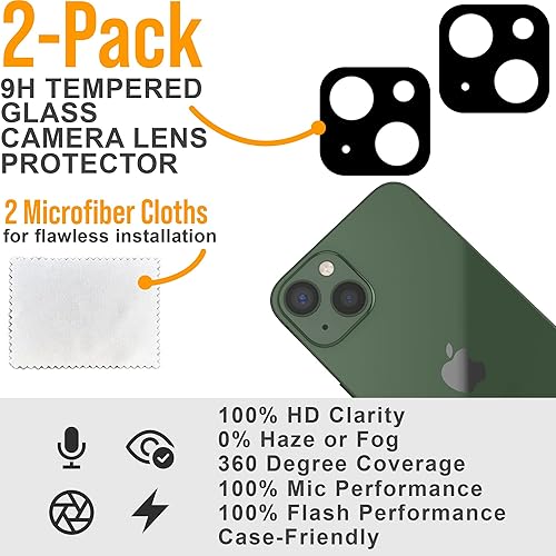 Miniatura 5 de Scooch Protector de pantalla 5 en 1 para iPhone 13 3 unidades con protector de lente de cámara 2 unidades Vidrio templado 9H de alta calidad,