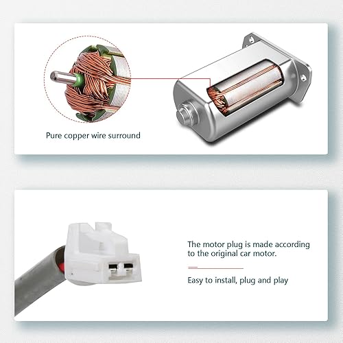 Miniatura 6 de FINDAUTO Elevalunas eléctrico con motor trasero derecho del lado del pasajero se adapta a 2001-2007 para Ford Escape 2005-2007 para Mercury Mariner
