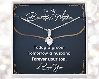 Groom Gift to Mother, Mother Of The Groom Gift From Son, Gift From Groom to Mom, Groom to Mother of the Groom, Groom Mom Gift on Wedding Day Necklace Luxury Jewelry Necklaces styles On Birthday, Xmas