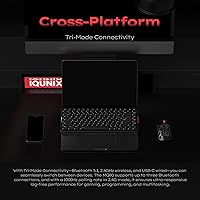 Vista 6 de IQUNIX MQ80 Low Profile Mechanical Keyboard for Work and Gaming Tri Mode Wireless Wired CNC Aluminum Hot Swappable RGB Backlit Long Battery Life VIA