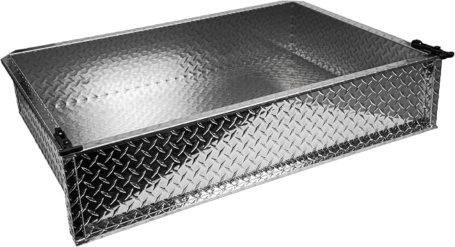 GTW Golf Cart Cargo Box | Universal Fit | Compatible with Club Car, EZGO, Yamaha and Other Makes & Models | Aluminum Diamond Plate