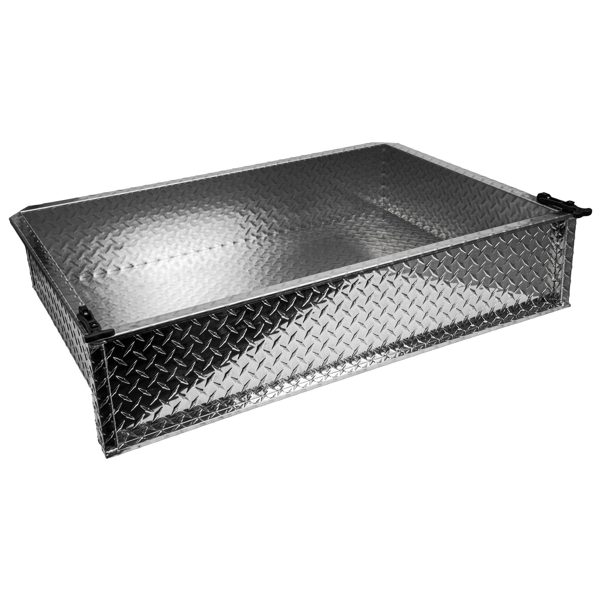 GTW Golf Cart Cargo Box | Universal Fit | Compatible with Club Car, EZGO, Yamaha and Other Makes & Models | Aluminum Diamond Plate