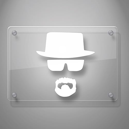 Miniatura 3 de Yoonek Graphics Walter White Heisenberg Breaking Bad - Adhesivo adhesivo para ventana de automóvil, laptop, motocicleta, paredes, espejo y más. #