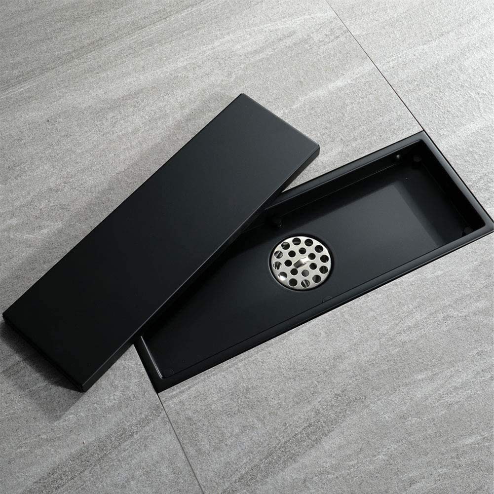 Desagüe Lineal para Ducha, 30 x 11 cm, de Acero Inoxidable, para baño, Ducha, Inodoro, antiolores, Inserto para Azulejos.