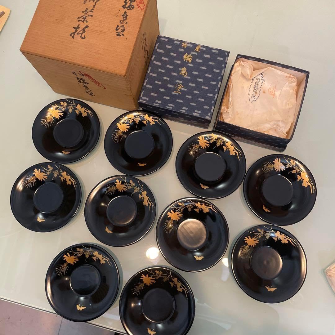 輪島塗り茶托急須おまけ付き 輪島塗り茶托急須おまけ付き