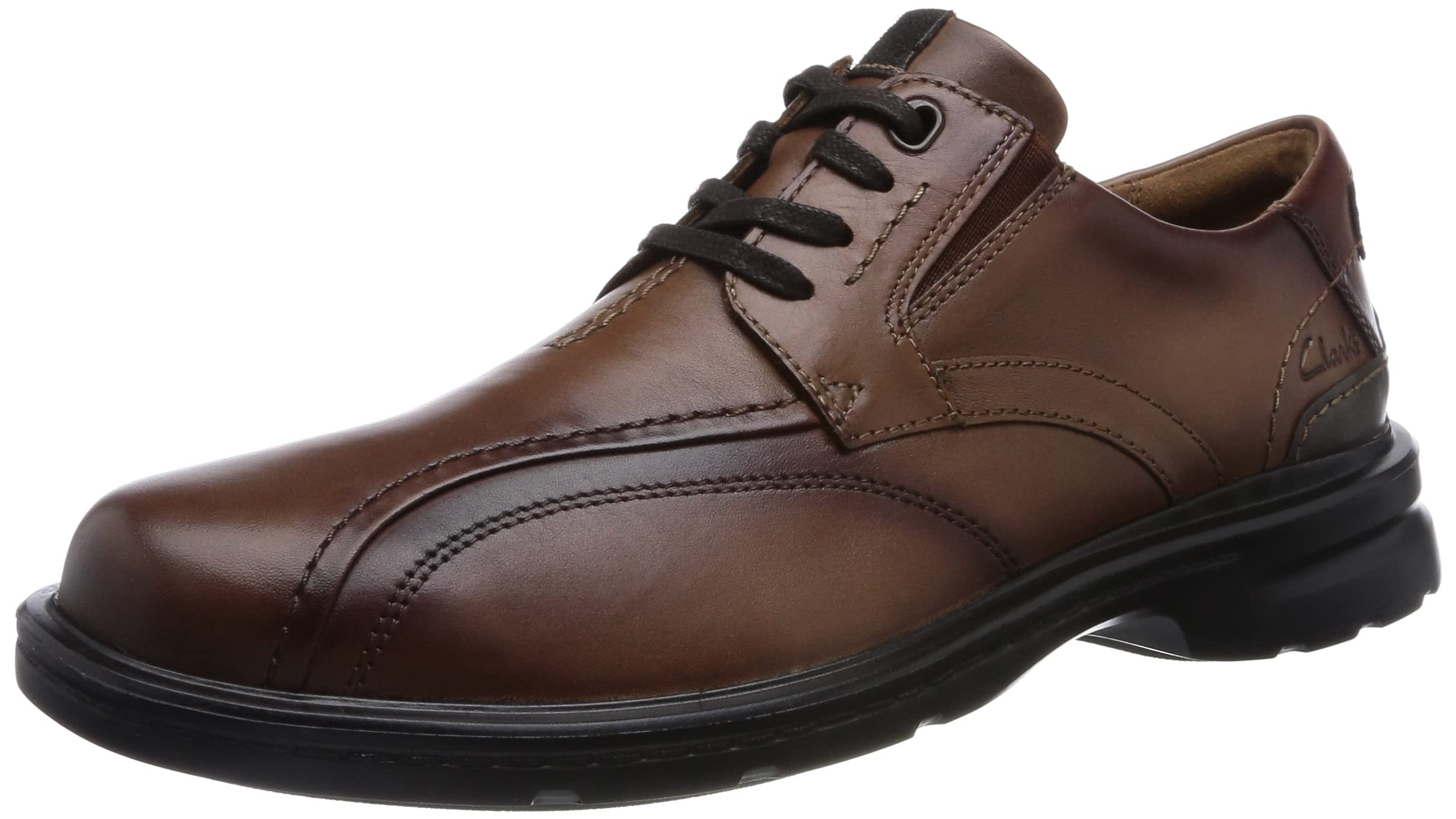 Clarks Men's Gessler Lace Oxford, Dark Tan Lea, 11 UK
