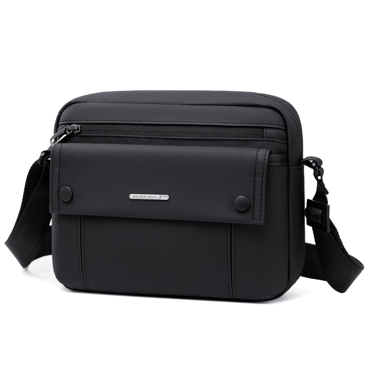 Sling Bag for Men 4L Water-Repellent Side Bag with 8.3 Inch Tablet Pocket, Crossbody Shoulder Bag with Magnetic Flap Pocket, Hidden Back Safe Pocket & Smooth Zippers-image-6