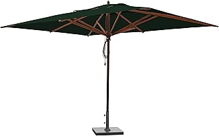Greencorner Mahogany Rectangle Patio Umbrella 10 x 13 Foot, Forest Green - coolthings.us