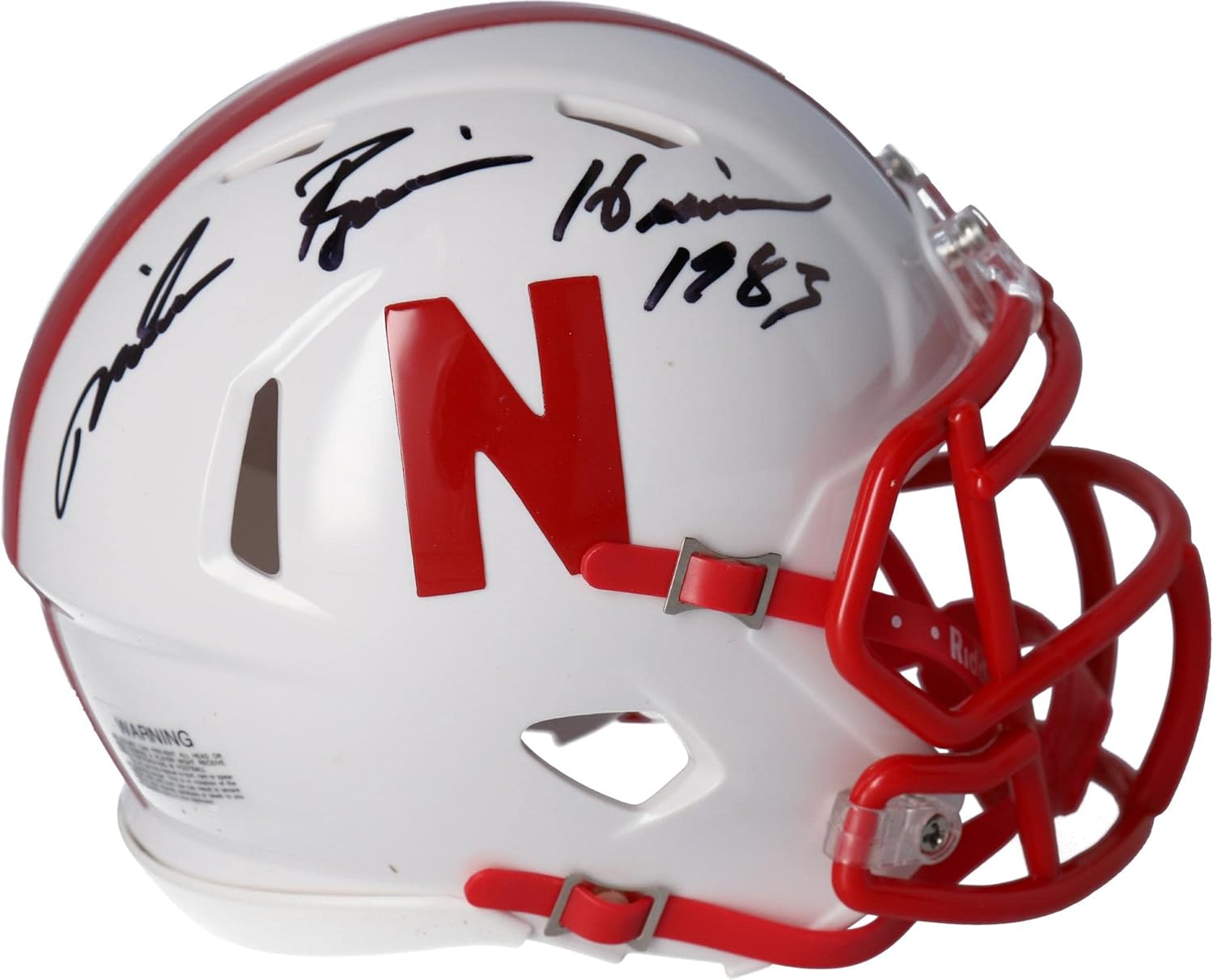 Mike Rozier Nebraska Cornhuskers Autographed Riddell Speed Mini Helmet with "Heisman 1983" Inscription - Autographed College Mini Helmets