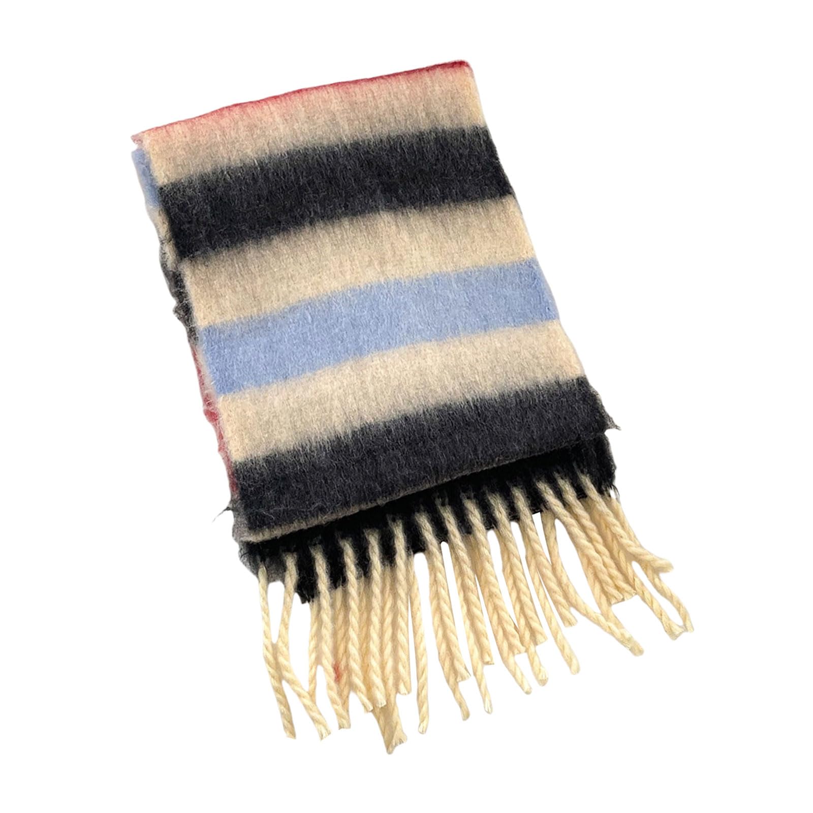 Écharpe colorée pour enfants avec pompons, doux et confortable, accessoire d'hiver chaud pour garçons et filles de 3 à 12 ans