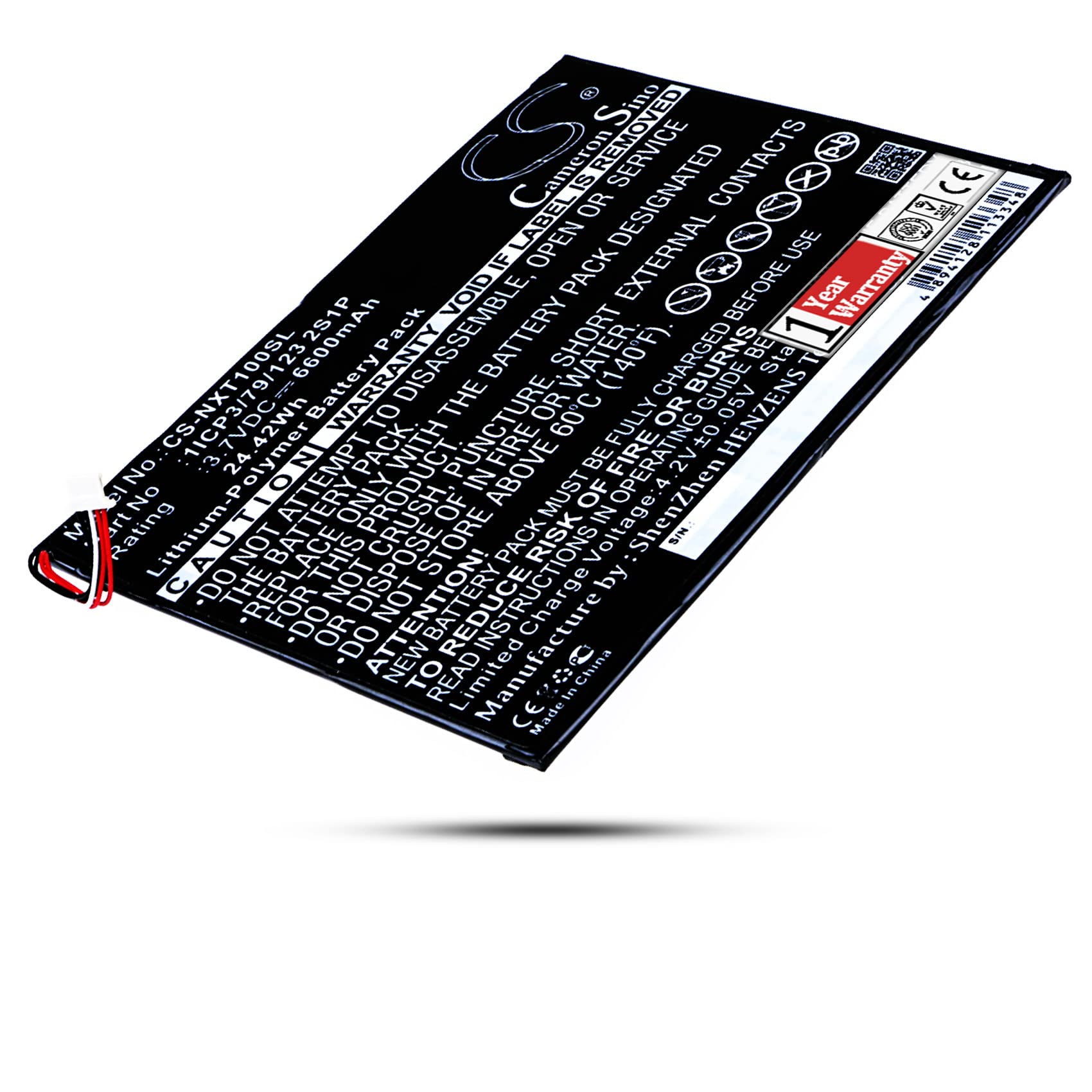 Estry Replacement Battery for NEXTBOOK Nextbook 10", NXW10QC32G Part NO 1ICP3/79/123 2S1P