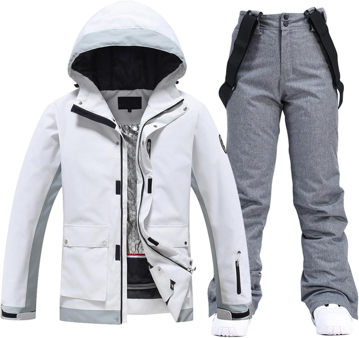 Men’s Ski Jacket and Pants Set – Winter Snowsuit for Skiing Snowboarding, Warm Snow Suit Men Outdoor Ski Set