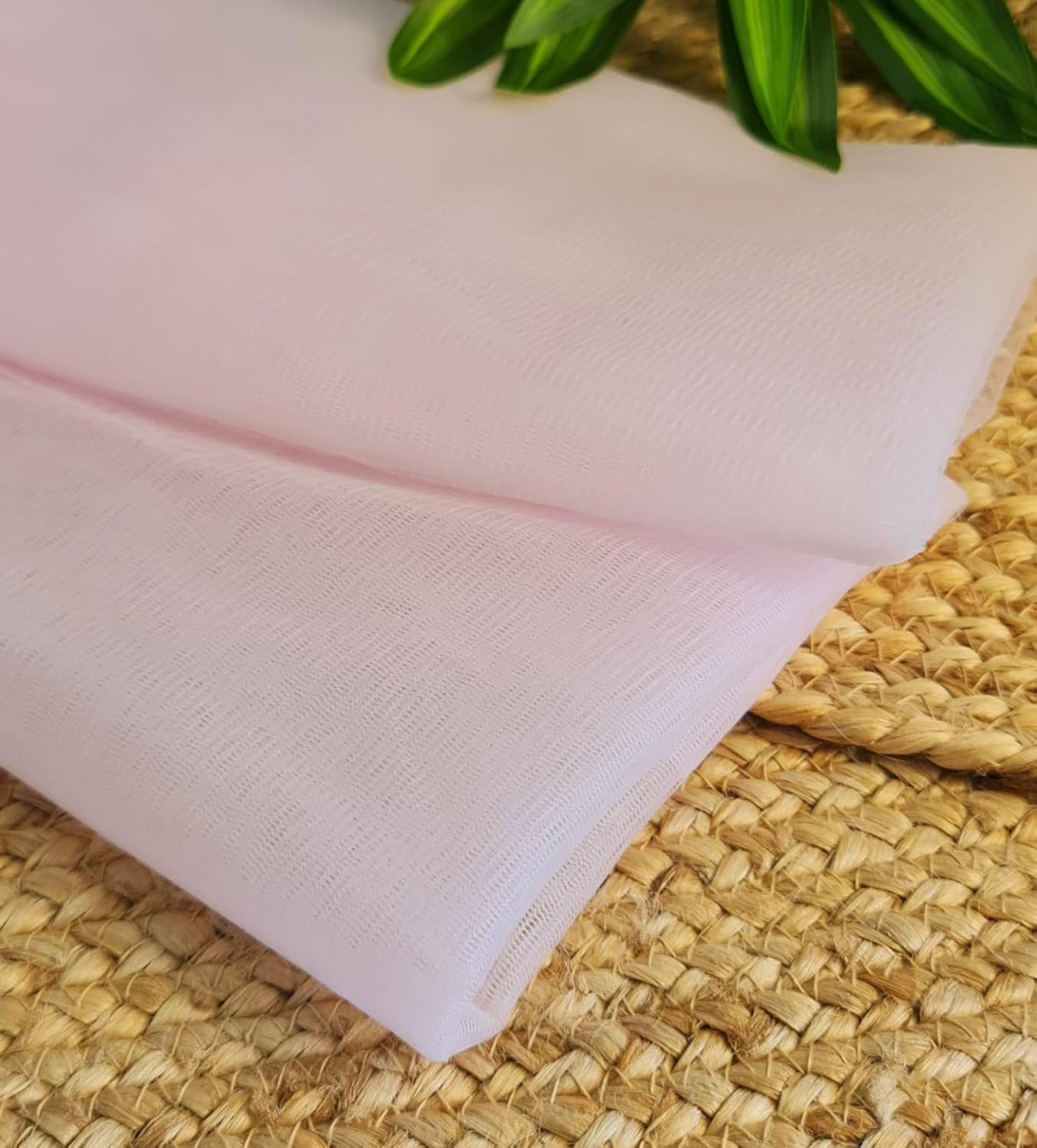 Premium Sheer Organa Fabric,Ivory, Luxury Craft Material for Gowns, Veils, Table Runners, Weddings 5 Metre (Pink)-image-46