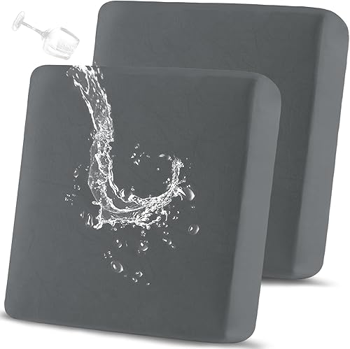 Miniatura 14 de Fundas de cojín 100% impermeables, fundas de cojín de repuesto para sofá, fundas elásticas individuales de cojín para sofá, protector de muebles