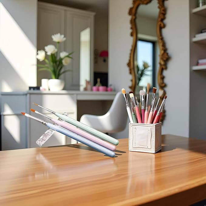 Soporte de Acrílico Transparente para Pinceles de Uñas x2 miniatura 5