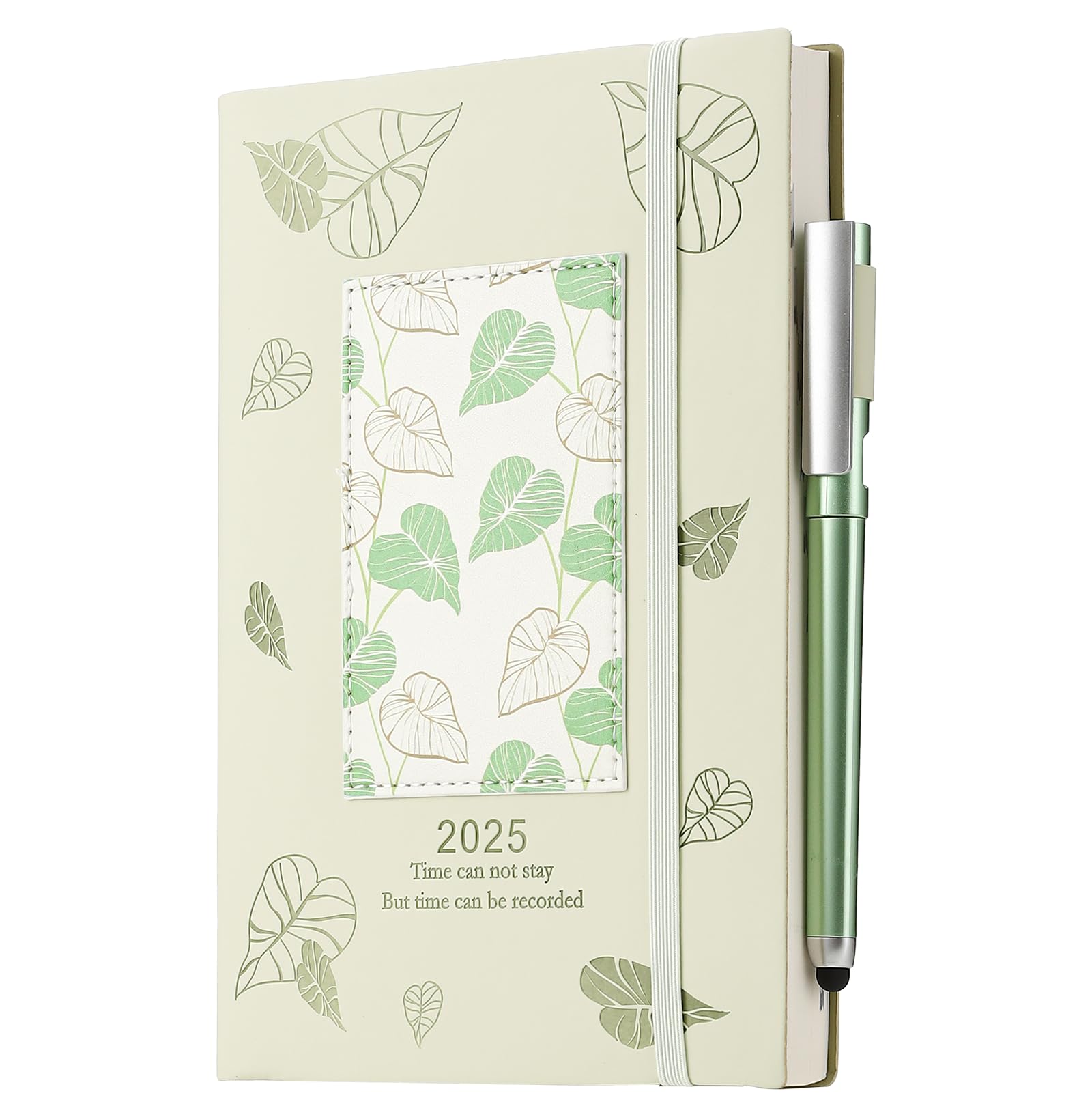 Mljtoyo Agenda 2025, formato A5, una pagina al giorno, con copertina morbida, organizer giornaliero con penna, adesivi, produttività, agenda giornaliera A5, con linguetta mensile, fasce elastiche, 3