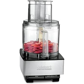 Cuisinart DFP-14BCWNYAMZ Food Processor, 14 Cup, Stainless Steel, White