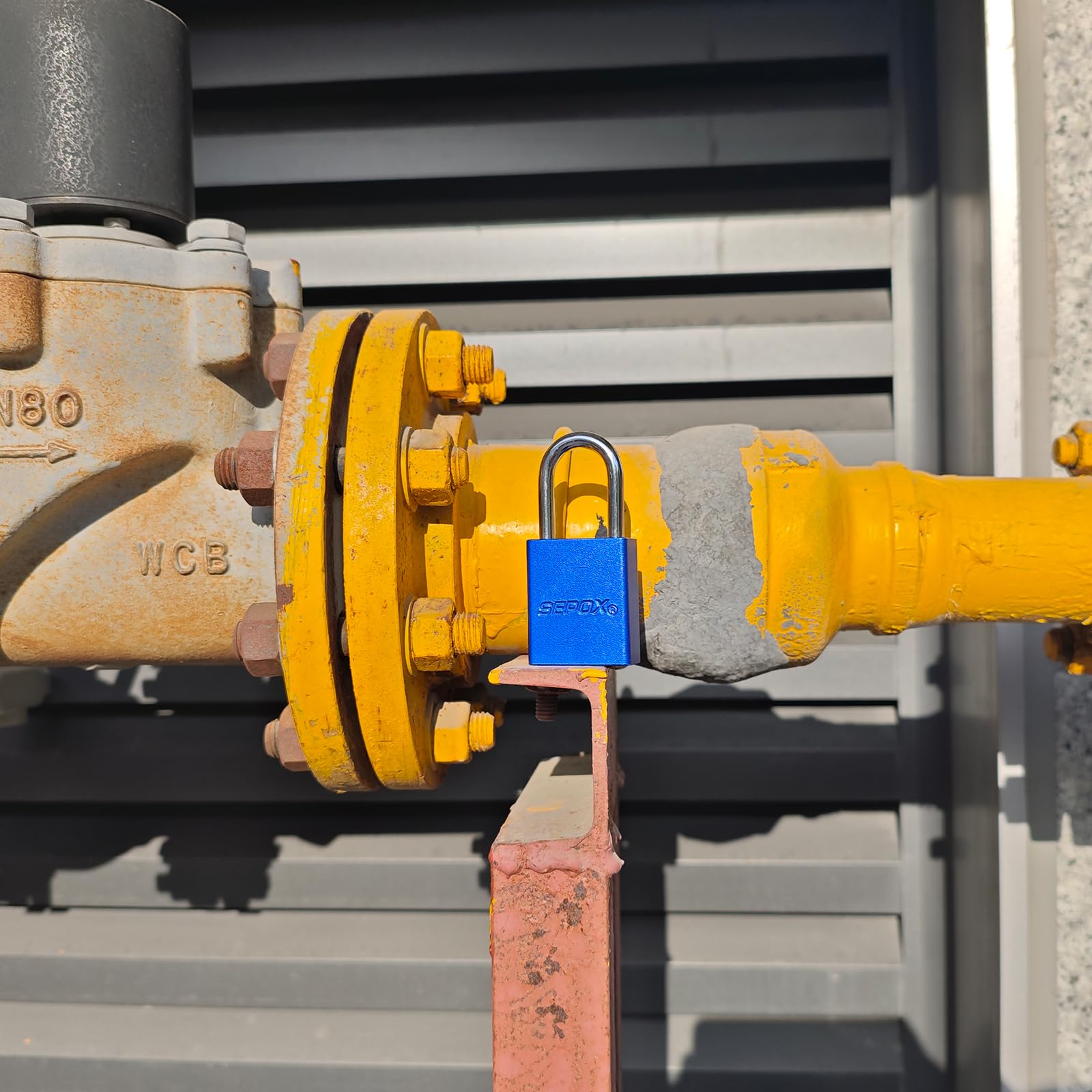 SEPOX Lucchetto resistente alle intemperie in alluminio massiccio con chiave uguale per sicurezza industriale, impermeabile, resistente alla corrosione, per serratura, giardino, armadietti, capannoni