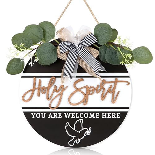 TOARTi Holy Spirit You are Welcome Here Front Door Wreath(11.4''x11.4''),