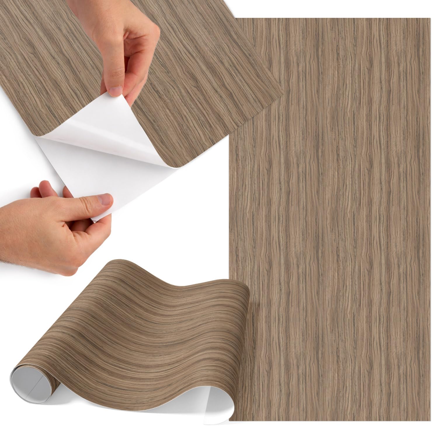 Revêtement adhésif meuble bois 75x150 cm mat imperméable pour placard et cuisine