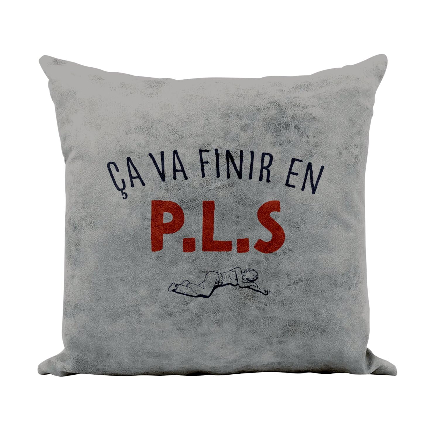 Coussin gris similicuir 40x40cm pour éviter l'inconfort des lendemains de fête